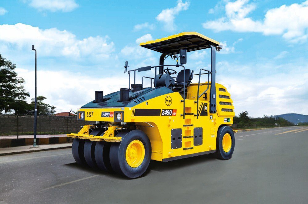 L&T 2490 HD Pneumatic Tyre Compactor Roller | Desi Machines